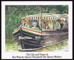 Mauritius 608, MNH. Mi 604 Bl.14. Queen Mother Elizabeth, 85th Birthday, 1985. - Mauricio (1968-...)