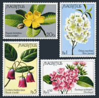 Mauritius 436-439,439a Sheet,MNH.Michel 428-431,Bl.5. Flowers 1977.Hugonia,Oehna - Mauricio (1968-...)