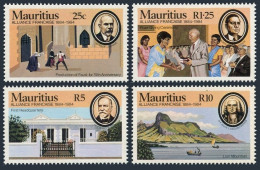 Mauritius 600-603, MNH. Michel 596-599. Alliance Francaise-100, 1984. Sailboat. - Maurice (1968-...)