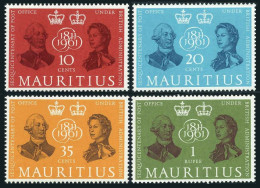 Mauritius 266-269,MNH.Michel 258-261. King George III,Queen Elizabeth.Post-150. - Mauritius (1968-...)