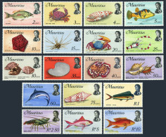 Mauritius 339-356, MNH. Mi 331-348. Crab, Fish, Lobster, Shells, Shrimp. 1969. - Mauricio (1968-...)