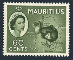 Mauritius 261,MNH.Michel 253. Map And Dodo,1954. - Mauricio (1968-...)