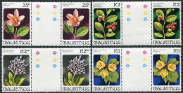 Mauritius 511-514 Gutter, MNH. Mi 507-510. Flowers 1981. Hibiscus Liliiflorus, - Mauricio (1968-...)