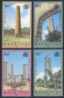 Mauritius 886-889, 889a Sheet, MNH. Old Sugar Mills Chimneys, 1999. - Mauritius (1968-...)