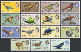Mauritius 276-290, MNH. Mi 268-282. Birds 1965. White-eye, Flycatcher, Parrot, - Mauricio (1968-...)