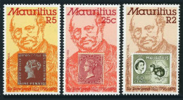 Mauritius 484-486, 487, MNH. Mi 480-482, Bl.11. Sir Rowland Hill. Bird Dodo,Map. - Maurice (1968-...)