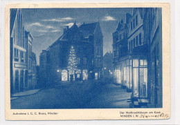 AK 1935 Weihnachten Am Kaak Obermarktstraße Minden - Minden