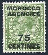 Great Britain Offices In Morocco 417 French Currency,hinged.1924. King George V. - Marruecos (1956-...)