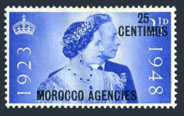 GB Offices In Morocco 93 Block/4, MNH. Silver Wedding 1948. George VI,Elizabeth. - Marokko (1956-...)