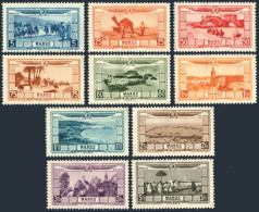 Fr Morocco CB1-CB10, Hinged,CB2-thin. Air Post 1929.Tribesmen,Camel,Sheep,Views. - Marokko (1956-...)