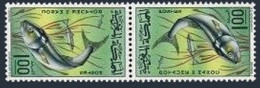 Morocco 152 Tete-beche,MNH.Michel 579. Bluefish 1967. - Marokko (1956-...)