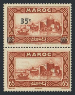 Fr Morocco 176a Pair,MNH.Mi 137 Note. Kasbah Of The Oudayas,Rabat.New Value 1940 - Marruecos (1956-...)