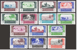 Spanish Morocco 236-249,hinged. Mi 236-249. Agriculture 1944. Plowing,sheep,dog. - Maroc (1956-...)