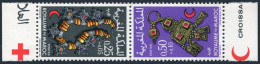 Morocco B19-B20a Pair, MNH. Mi 668-669. Red Crescent. Jewelry 1970. Necklace, - Morocco (1956-...)