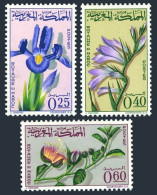 Morocco 115-117,MNH.Mi 542-544. Flowers 1965.Iris,Gladiolus,Capperis Spinosa. - Maroc (1956-...)