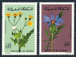 Morocco 266-267, MNH. Michel 712-713. Flowers 1972. Sow Thistle, Amberboa. - Marokko (1956-...)