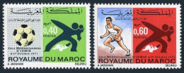 Morocco 248-249,MNH.Michel 691-692. Mediterranean Games, 1971. Soccer, Runner. - Marruecos (1956-...)