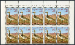 Morocco 234 Block/10,MNH.Mi 673. Save Moroccan Wildlife 1970.Houbara Bustard. - Marokko (1956-...)