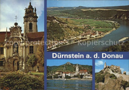 72533935 Duernstein Wachau Stiftshof Prunkportal Fliegeraufnahme Teilansicht Bur - Other & Unclassified