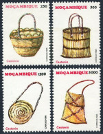 Mozambique 1236-1239,MNH. Basketry,1995. - Mosambik