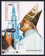 Mozambique 1055,MNH.Michel 1133 Bl.22. State Visit Of Pope John Paul II,1988. - Mozambique
