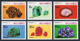 Mozambique 1008-1013,MNH.Michel 1079-1084. Minerals 1987.Pyrite,Emerald,Agate, - Mosambik