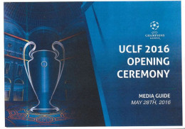 UEFA Champions League Final Milan 2016. REAL MADRID V ATLETICO. MEDIA GUIDE WITH LUXURIOUS FILE HOLDER - Libros