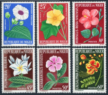Niger 132-137,MNH.Michel 64-66,91-93. Flowers 1964-1965. - Niger (1960-...)