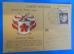 CARTE MAXIMUM DE FRANCE JOURNEE DU TIMBRE 1944 - 1940-1949