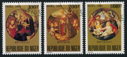 Niger 569-571,CTO.Michel 779-781. Christmas,1981.Virgin And Child,by Botticelli. - Niger (1960-...)