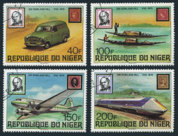 Niger 474-477,CTO.Michel 662-665. Sir Rowland Hill,1979.Truck,Train,Canoe,Plane. - Niger (1960-...)