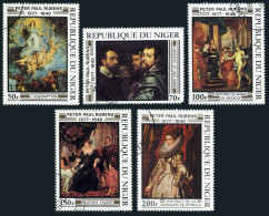 Niger 426-430,431,CTO.Michel 607-611,Bl.19. Rubens,1577-1640.Paintings,1978. - Niger (1960-...)