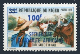 Niger 282,MNH.Michel 394. African Solidarity In Drought Emergency,1973.Cattle. - Niger (1960-...)