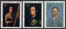 Niger C80-C82, MNH. Mi 178-180. Jean Corot, Francisco De Goya, Vincent Van Gogh. - Niger (1960-...)