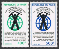 Niger 667A-667B, MNH. Michel 906-907. UN Disarmament Campaign, 20th Ann. 1984. - Niger (1960-...)
