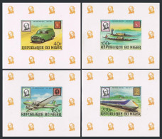 Niger 474-477imperf & Deluxe,478 Imperf,MNH. Sir Rowland Hill,1979.Truck,Train, - Niger (1960-...)