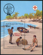 Niger 673,MNH.Michel 924 Bl.43A. Scouting Year 1982/MOPHILA-1986 HAMBOURG. - Niger (1960-...)