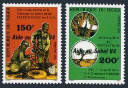 Niger 668-669, MNH. Michel 915-916. Reafforestation Campaign, 1984. Sahel. - Niger (1960-...)
