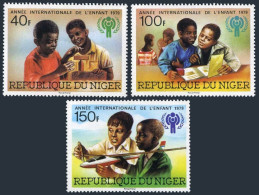 Niger 469-471,MNH.Michel 659-661. Year Of Child IYC-1979.Building Blocks,Plane. - Niger (1960-...)
