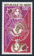 Niger C251,MNH.Michel 455. EUROPAFRICA-1975.European And African Women,Globe. - Niger (1960-...)