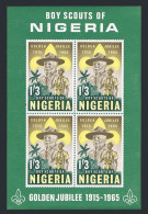Nigeria 172a Sheet,MNH.Michel 163B Bl.5. Boy Scouts-50,1965.Lord Baden-Powell. - Niger (1960-...)