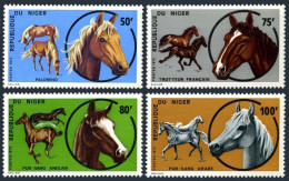 Niger 278-281,MNH.Michel 390-393. Horses 1973.Palominos,French,English,Arabian. - Niger (1960-...)