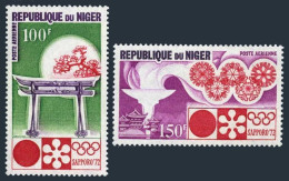 Niger C174-C175,C175a,MNH.Michel 316-317,Bl.7. Olympics Sapporo-1972.Snowflakes. - Niger (1960-...)