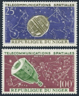 Niger C36-C37,MNH.Michel 59-60. Telstar, Capricornus; Relay Satellite,Leo, 1964. - Níger (1960-...)