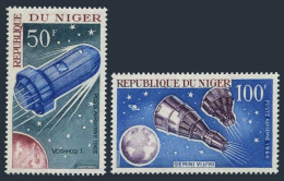 Niger C64-C65, MNH. Michel 137-138. Flights 1966. Voskhod 1, Gemini 6 And 7. - Níger (1960-...)