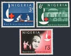 Nigeria 147-149,149a Sheet, MNH. Michel 138-140,Bl.2. Red Cross Centenary, 1963. - Níger (1960-...)
