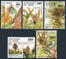 Niger 692-696, MNH. Mi 945-949. Destroying Species, 1985. Insect, Bird, Plants. - Niger (1960-...)