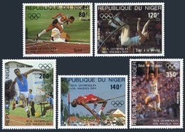 Niger C332-C336,MNH.Michel 876-880. Pre-Olympics Year Los-Angeles-1984.Sprint, - Niger (1960-...)