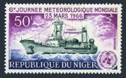 Niger C55, Lightly Hinged. Michel 117. WMO Day 1966. Weather Survey Frigate. - Niger (1960-...)