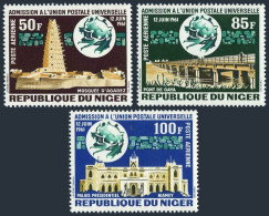 Niger C23-C25,MNH.Michel 34-36. Admission To UPU, 1963. Mosque, Bridge, Palace. - Niger (1960-...)